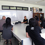 Meeting with Prof. Irfan D. Prijambada and the HONF crew at Gadjah Mada University in Yogyakarta to discuss collaboration for the upcoming artist residency project on Mount Merapi volcano.