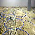 Tape on Floor 4, drawing circles