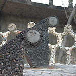 Statues made from recycled ceramics